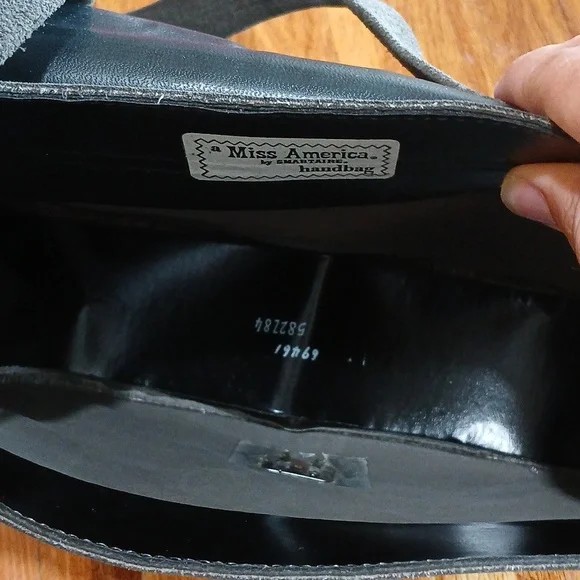 Vintage Smartaire Miss America Suede Purse - Picture 10 of 11